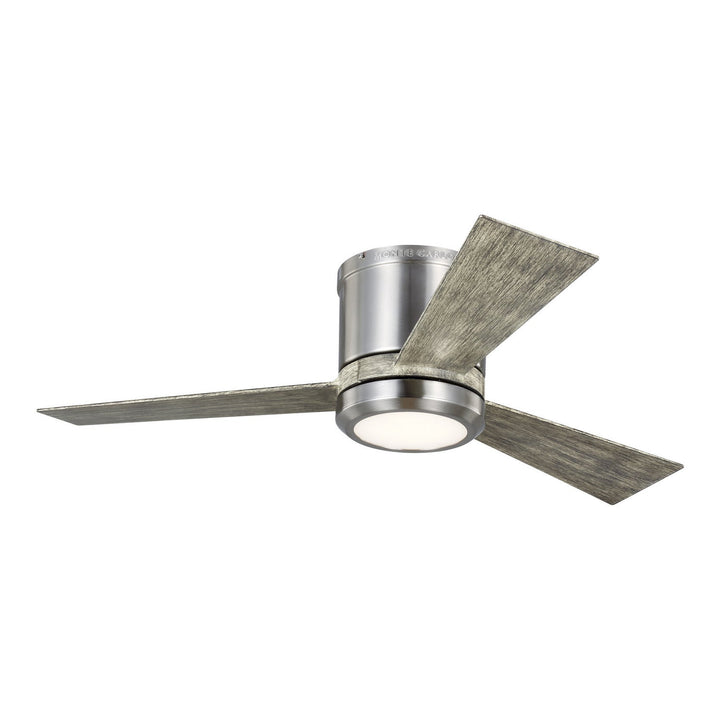 Generation Lighting Clarity Flushmount Ceiling Fan with 20W LED Light and Wall/Remote Control