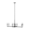 Generation Lighting. Eight Light Linear Chandelier