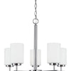 Generation Lighting. Five Light Chandelier
