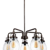 Generation Lighting. Five Light Chandelier