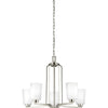 Generation Lighting. Five Light Chandelier