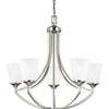 Generation Lighting. Five Light Chandelier
