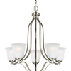 Generation Lighting. Five Light Chandelier