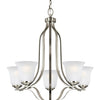 Generation Lighting. Five Light Chandelier