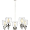 Generation Lighting. Five Light Chandelier