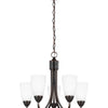 Generation Lighting. Five Light Chandelier