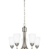 Generation Lighting. Five Light Chandelier