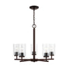 Generation Lighting. Five Light Chandelier