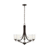 Generation Lighting. Five Light Chandelier