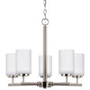 Generation Lighting. Five Light Chandelier