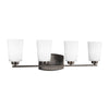 Generation Lighting. Four Light Bath Light, 29.38"W