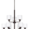 Generation Lighting. Nine Light Chandelier