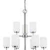 Generation Lighting. Nine Light Chandelier