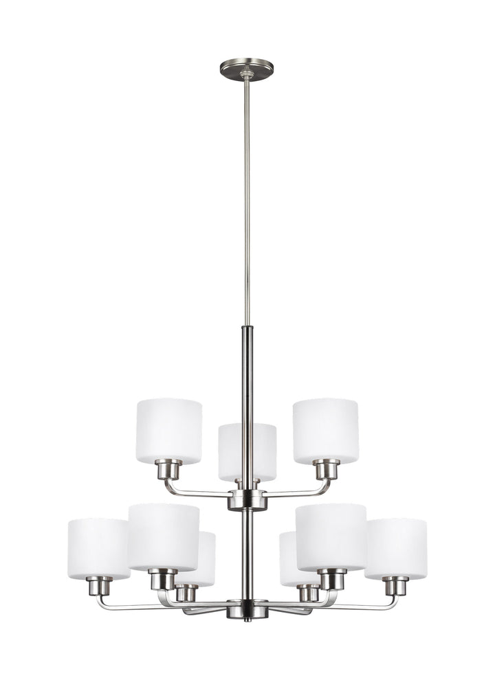 Generation Lighting. Nine Light Chandelier