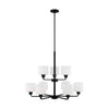 Generation Lighting. Nine Light Chandelier