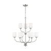 Generation Lighting. Nine Light Chandelier