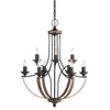 Generation Lighting. Nine Light Chandelier
