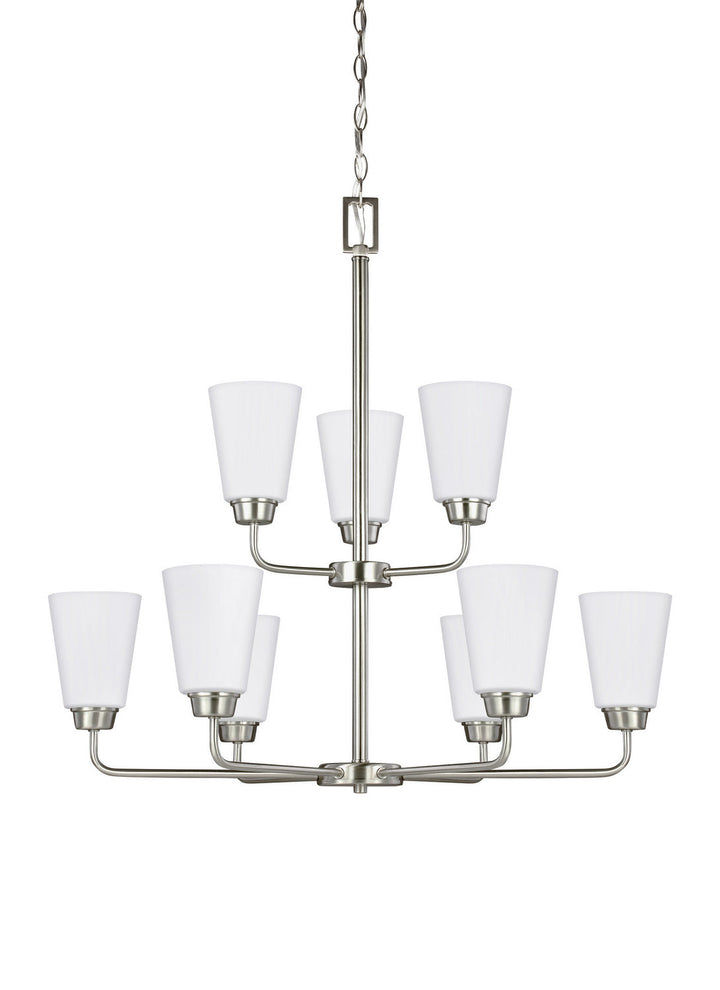 Generation Lighting. Nine Light Chandelier