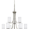 Generation Lighting. Nine Light Chandelier