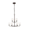 Generation Lighting. Nine Light Chandelier