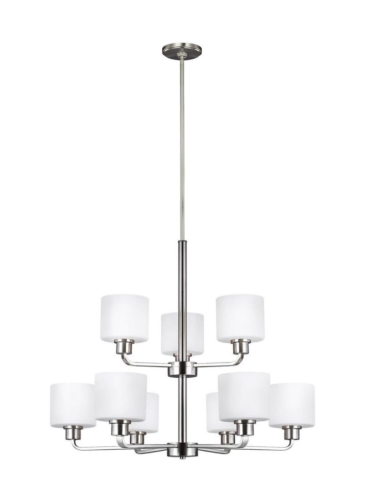 Generation Lighting. Nine Light Chandelier