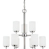 Generation Lighting. Nine Light Chandelier