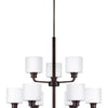 Generation Lighting. Nine Light Chandelier