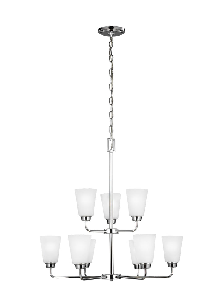 Generation Lighting. Nine Light Chandelier