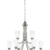 Generation Lighting. Nine Light Chandelier