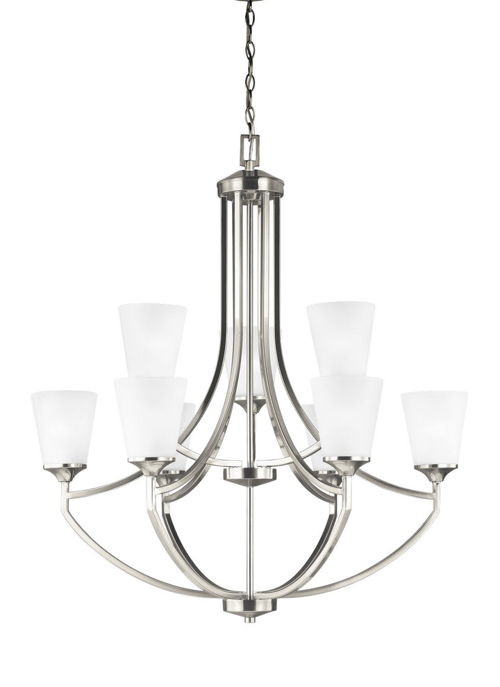 Generation Lighting. Nine Light Chandelier