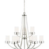 Generation Lighting. Nine Light Chandelier