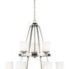 Generation Lighting. Nine Light Chandelier