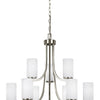 Generation Lighting. Nine Light Chandelier