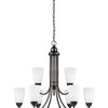 Generation Lighting. Nine Light Chandelier