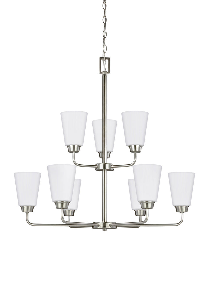 Generation Lighting. Nine Light Chandelier