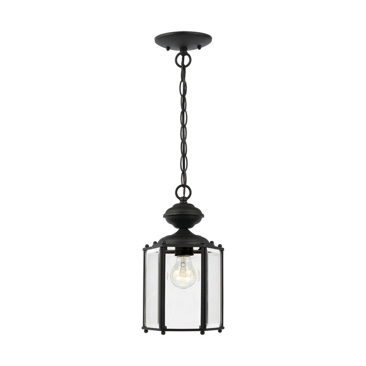 Generation Lighting. One Light Outdoor Semi-Flush Convertible Pendant