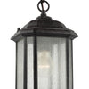 Generation Lighting. One Light Outdoor Semi-Flush Convertible Pendant