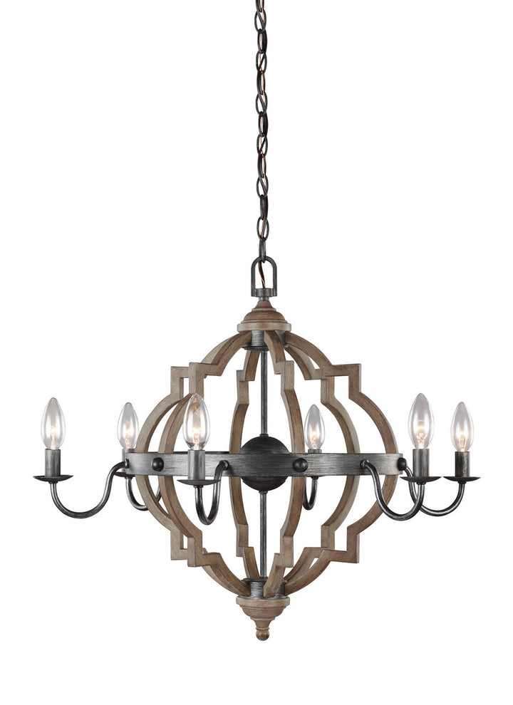 Generation Lighting. Six Light Chandelier