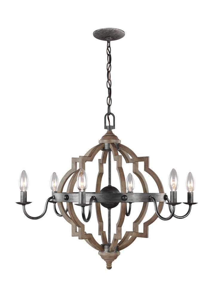 Generation Lighting. Six Light Chandelier