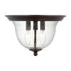 Generation Lighting. Three Light Ceiling Flush Mount