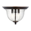 Generation Lighting. Three Light Ceiling Flush Mount