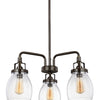 Generation Lighting. Three Light Chandelier