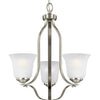 Generation Lighting. Three Light Chandelier
