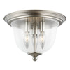 Generation Lighting. Three Light Flush Mount