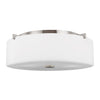 Generation Lighting. Three Light Flush Mount