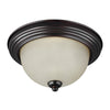 Generation Lighting. Three Light Flush Mount