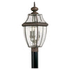 Generation Lighting. Three Light Outdoor Post Lantern