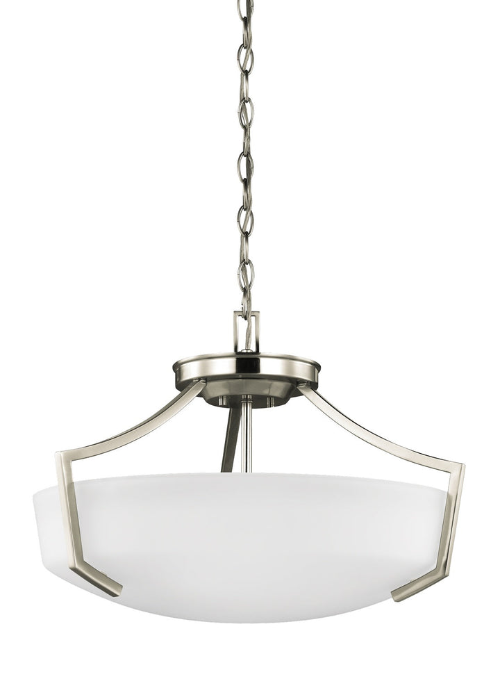 Generation Lighting. Three Light Semi-Flush Convertible Pendant