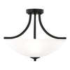 Generation Lighting. Three Light Semi-Flush Convertible Pendant