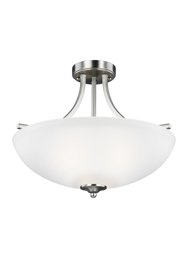 Generation Lighting. Three Light Semi-Flush Convertible Pendant